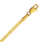 10k Yellow Gold 7 2 2 mm Mariner Link Bracelet - Lobster-claw clasp - JewelryWebB000BURG06 