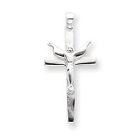 Sterling Silver Crucifix Pendant with 20 Inch Sterling Silver Chain
