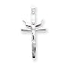 Sterling Silver Crucifix Pendant with 20 Inch Sterling Silver Chain
