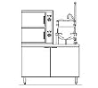 Double Convection Steamer, (1) 6 & (1) 10 gal Tilting Kettles, 480/3