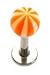 Surgical Steel Ball UV Orange Labret Sold as a Pair