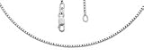 1.1 mm 14 Karat White Gold Box 24 Box Chain