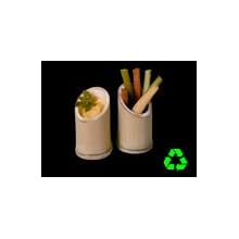 Packnwood "Asahi" Oblique Cut Bamboo Tube, 3.5" Height (Case of 200)