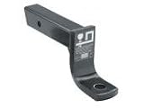 2706 DrawTite Class 3 and 4 (2 inch) Trailer Hitch Receiver Ball Mount/Drawbar - 5,000 lbs. GTW (Drop Position) and 3,500 lbs. GTW (Rise Position), 1 inch Ball Hole, 9 inch Length, 9-3/4 inch Rise, 11 inch Drop, Black