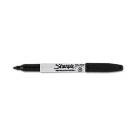 Sharpie CD/DVD Twin Tip Permanent Markers, 1 Black Marker (37401)