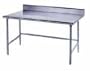 Advance Tabco 14-Gauge Stainless Steel Top - w/ Backsplash & Open Base - Model TKSS-244