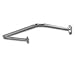 "U" Shower Rod with Flanges - 60"" x 26" - Polished Brass