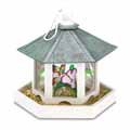 GARDEN GAZEBO STAINED GLASS BIRDFEEDER BIRD FEEDER by 