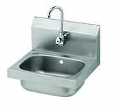 1119o jWM L. SL160  Krowne Metal Corporation Stainless Steel Hand Sink w/Electronic Gooseneck Faucet