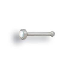 Nasenpiercing Titan G23 Gerade Mit Swarovski Elements 0,8mm Nasenstecker - Rainbow