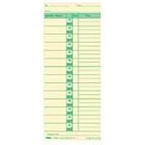 TOPS 1290 Business Forms Job Cards For Pyramid Model 1000 Electric Time Recorder, 500/Bx