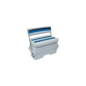 Wise Flip Flop Boat Seat Cooler Light Grey Navy Blue by