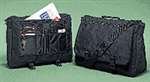 Stebco Black Expandable Flapover Ballistic Portfolio Messenger Briefcase