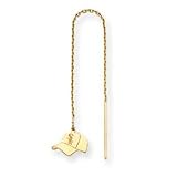 14K Chicago White Sox Cap Threader Earrings