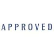Xstamper One-Color Title Message Stamp, Approved, Pre-Inked/Re-Inkable, Blue (1008)