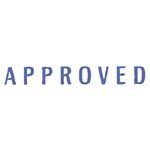 Xstamper One-Color Title Message Stamp, Approved, Pre-Inked/Re-Inkable, Blue (1008)