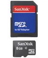 SanDisk 8GB MicroSDHC / TransFlash Card w/SD Adapter for Pantech cell phone ....