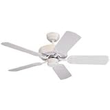 Monte Carlo 5HS42WH Homeowner's Select II 42-Inch 5-Blade Ceiling Fan with White Blades, White