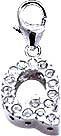 Letter Q, 14K Gold Diamond Charm