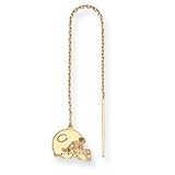 14K Chicago Bears Helmet Threader Earrings