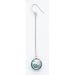 Sterling Silver Peacock Biwa Cultured Coin Pearl Earrings