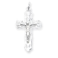 Sterling Silver Crucifix Pendant with 20 Inch Sterling Silver Chain