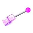 Stainless Steel with UV Purple Barbell Sold as a Pair
