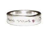 Ni Vous Sans Moi Sterling Ring with Ruby