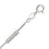 14k White Gold 20 Inch X 1.3 mm Foxtail Chain Necklace - O Ring Clasp