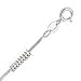 14k White Gold 20 Inch X 1.3 mm Foxtail Chain Necklace - O Ring Clasp