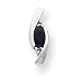14k White Gold Diamond and Sapphire Pendant