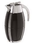 Oggi Thermal Push Button Top Carafe (1Lt/34 oz) with Glass Inside Liner-Black