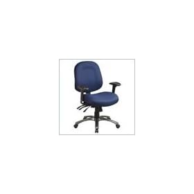 Office Star Ergonomic Mid Back Office Chair with Multi Function Control and Titanium Finish Accents