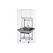 Prevue Pet Products Small Parrot Playstand 3181 Black Hammertone, 17.625-Inch by 16-1/2-Inch by 59-Inch