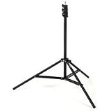 Norman LS222 Compact 7.5' Lightstand with 5/8 Mounting Stud, 4 Section with 3 Risers, Chrome.