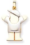 Boy With Cap Charm, Yellow/White Gold