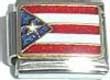 Clearly Charming Puerto Rico Flag Italian Charm Bracelet Link