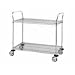 Metro MW Series Chrome Plated Wire Utility Cart, 375 lbs Capacity, 30" Length x 18" Width x 38" Height, 2 Shelves