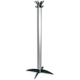  Acorn Storm Coat Stand Aluminium with Fixings Slide with ABS Base H1550mm Silver