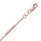 14k Rose Gold 18 Inch X .8 mm Box Chain Necklace