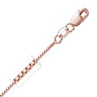 14k Rose Gold 20 Inch X .8 mm Box Chain Necklace