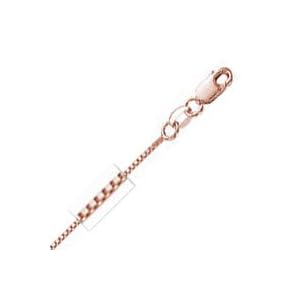 14k Rose Gold 24 Inch X .8 mm Box Chain Necklace