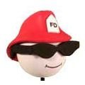 Firefighter Red Antenna Ball Topper