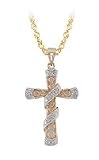 14kt. Gold, .09 ct. tw. Diamond Cross Pendant