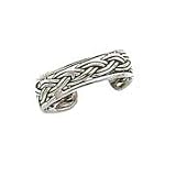 Celtic Knot Basket Weaved - Sterling Silver Antiqued Toe Ring