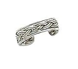 Celtic Knot Basket Weaved - Sterling Silver Antiqued Toe Ring