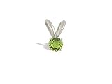 14K White Gold Genuine Round Peridot Pendant
