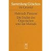 Die Stufen des Organischen und der Mensch. Einleitung in die philosophische Anthropologie. (Sammlung Gaschen)