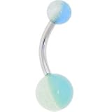 SEAFOAM Glow-N-Dark Banana Belly Ring