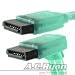 Electronics : AC Ryan SATA2 (with lock) cable - 50cm UV Green 1x90deg (SA8416-1)